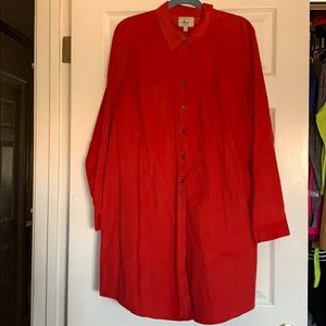 Long sleeve button up dress